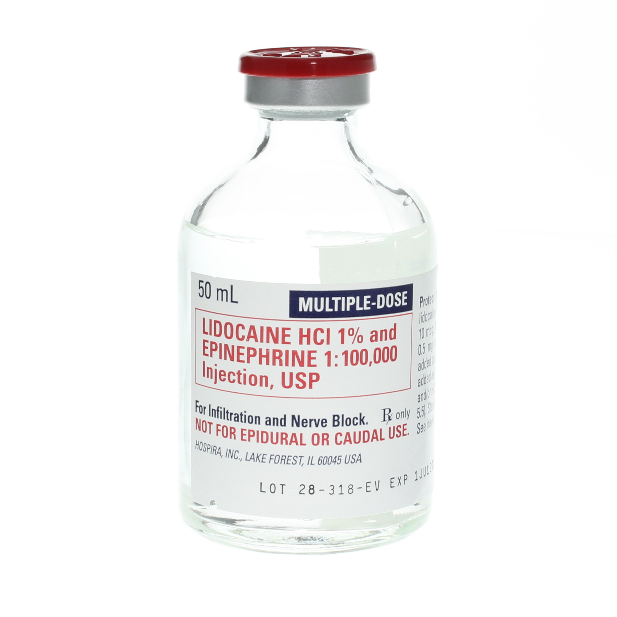 Lidocaine 1% w/Epi 50ml MDV